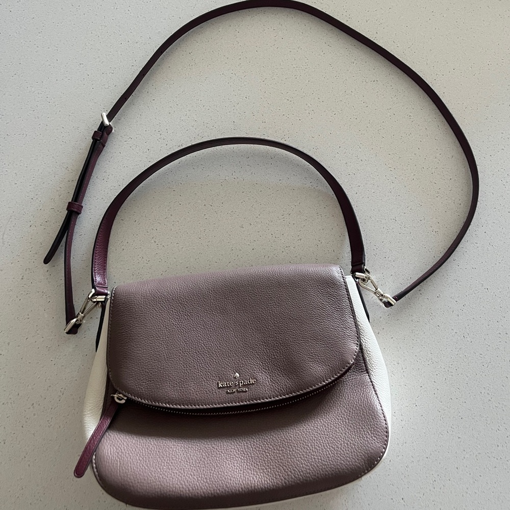 Kate Spade Burgundy/Brown and White Women's Bag